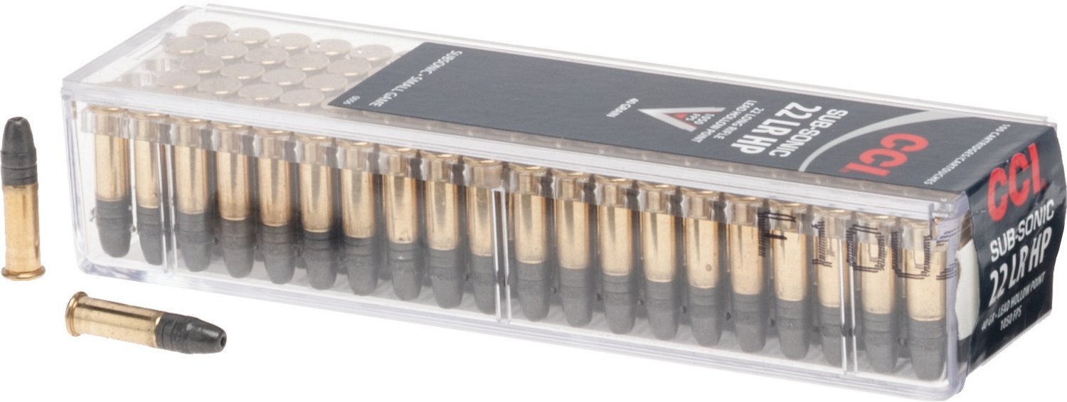 CCI .22 LR 40-Grain Subsonic Lead Hollow-Point Rimfire Ammunition - 100 Rounds CCI .22 LR 40-Grain Subsonic Lead Hollow-Point Rimfire Ammunition - 100 Rounds