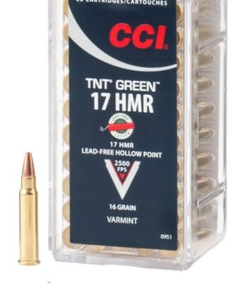 CCI® TNT Green .17 HMR 16-Grain Hollow-Point Rimfire Rifle Ammunition