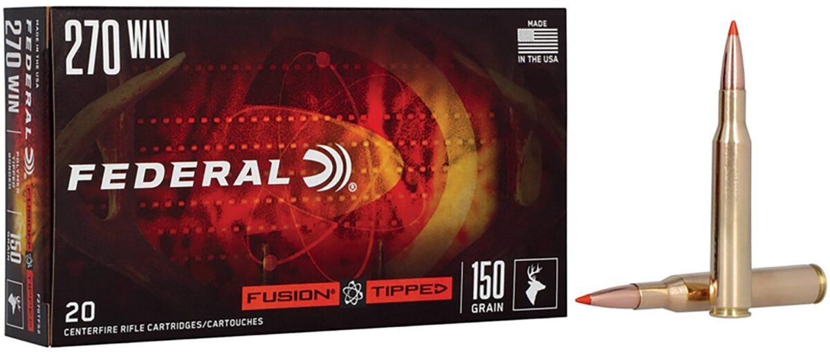 Federal Premium Ammunition Fusion Tipped .270 Winchester Centerfire Ammunition - 20 Rounds