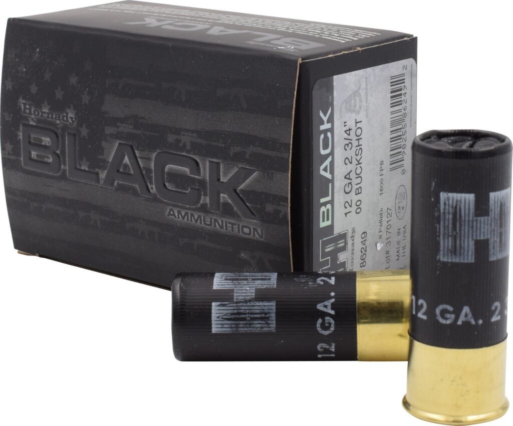 Hornady BLACK 12 Gauge 00 Buckshot Shotshells