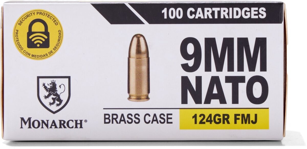 Monarch 9mm NATO 124-Grain Ammunition - 100 Rounds