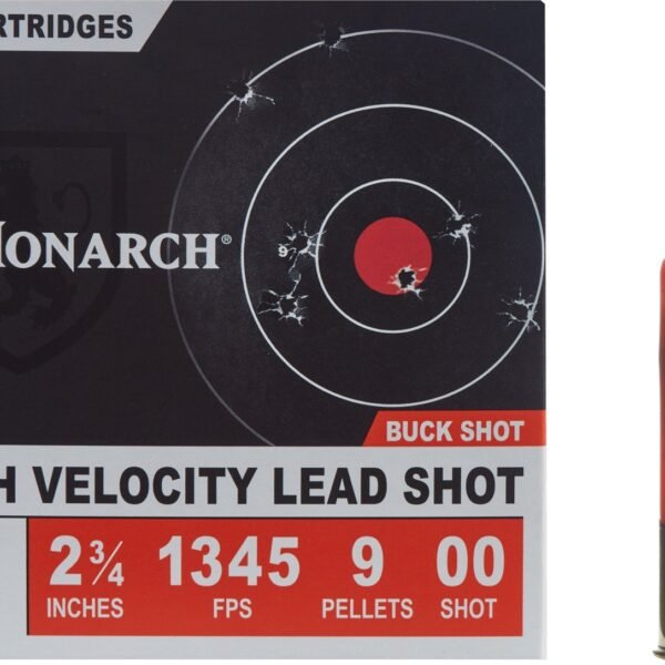 Monarch High Velocity 12 Gauge Buck Shotshells - 25 Rounds