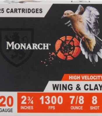 Monarch Wing & Clay 20 Gauge 7/8 oz Shotshells - 25 Rounds