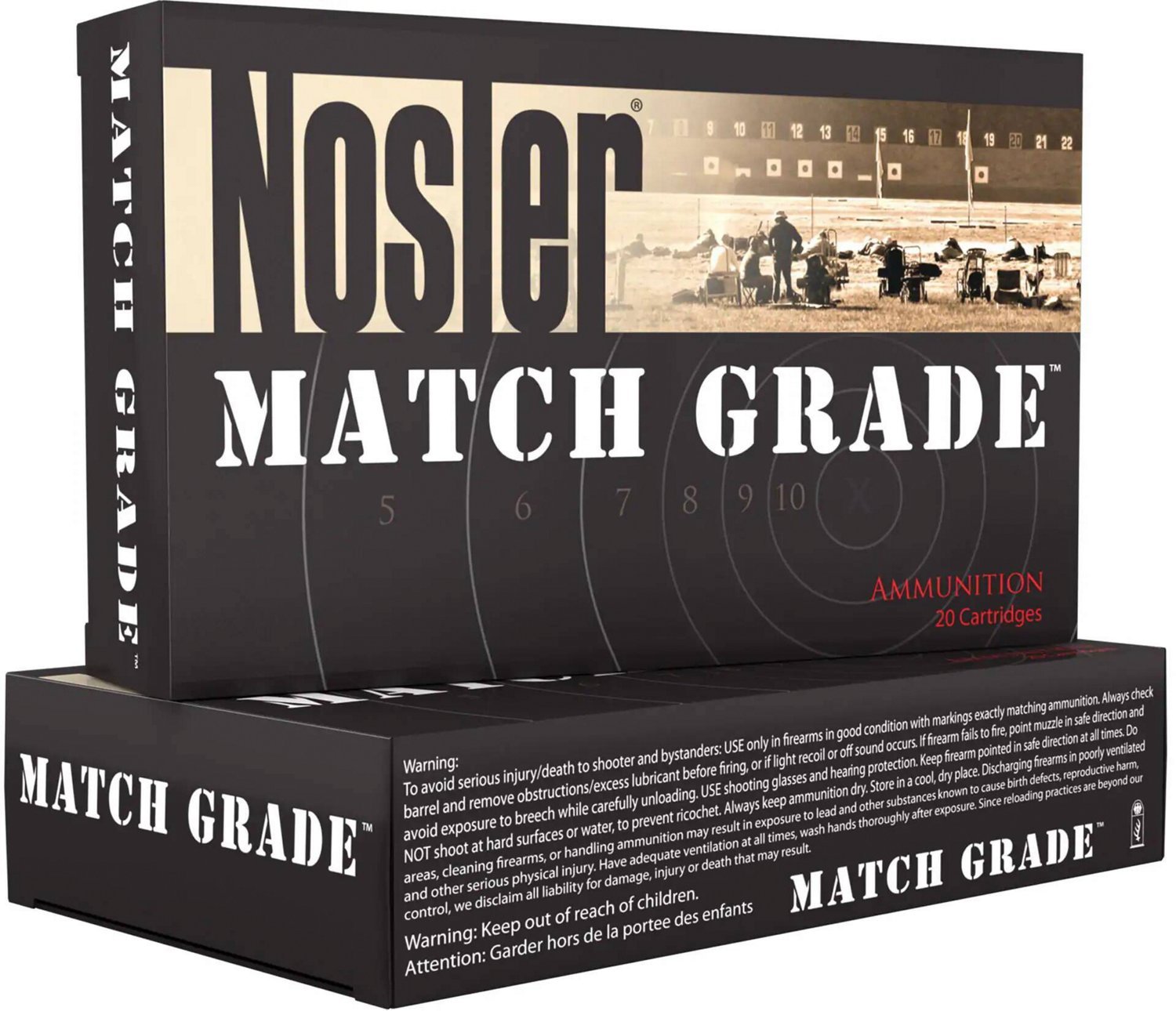 Nosler Match Grade .223 Remington 70 Grain RDF Hollow Point Boat Tail Ammunition - 20 Rounds Nosler Match Grade .223 Remington 70 Grain RDF Hollow Point Boat Tail Ammunition - 20 Rounds