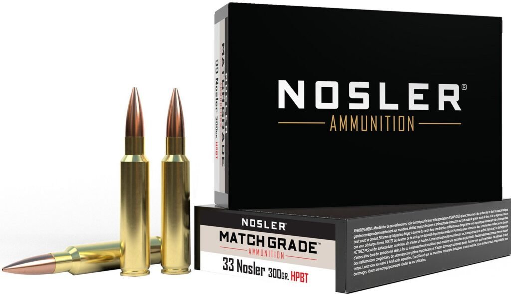 Nosler Match Grade Custom Competition .33 Nosler 300-Grain Centerfire Rifle Ammunition - 20 Rounds