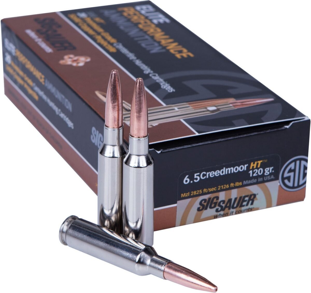 SIG SAUER Elite Performance Hunting 6.5 Creedmoor 120-Grain Centerfire Rifle Ammunition