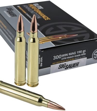 SIG SAUER Elite Performance Match Grade .300 Winchester Magnum 190-Grain Centerfire Rifle Ammunition