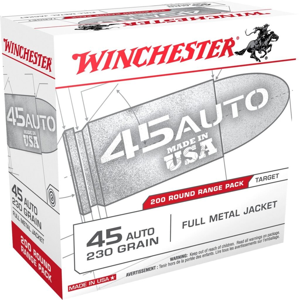 Winchester .45 ACP FMJ 230-Grain 200-round Centerfire Pistol Ammunition - 200 Rounds