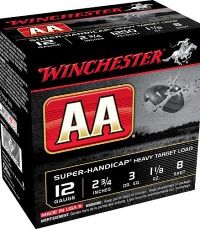 Winchester AA Super-Handicap Target Load 12 Gauge 8 Shot Shotshells - 25 Rounds