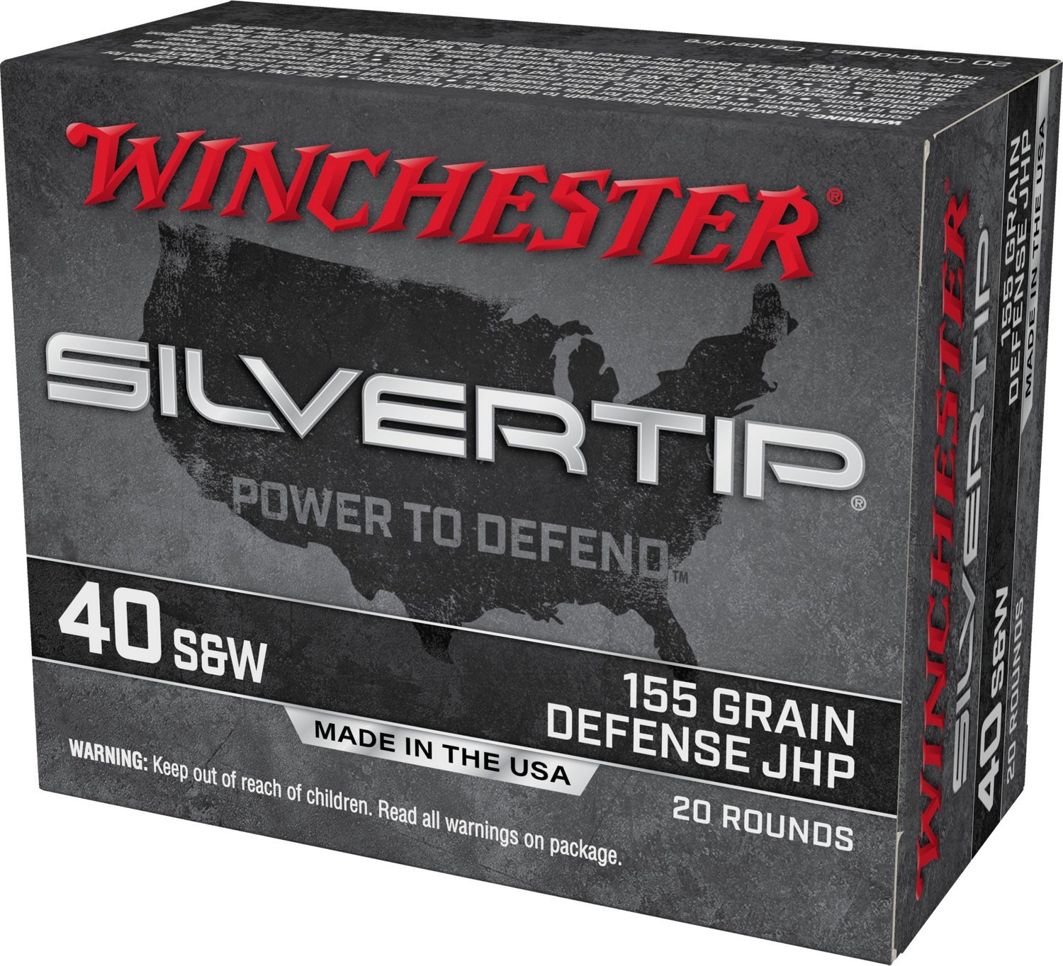 Winchester Silvertip .40 S&W 155-Grain Ammunition - 20 Rounds Winchester Silvertip .40 S&W 155-Grain Ammunition - 20 Rounds