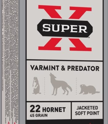 Winchester Super-X Jacketed Soft Point .22 Hornet 50-Grain Centerfire Rifle Ammunition