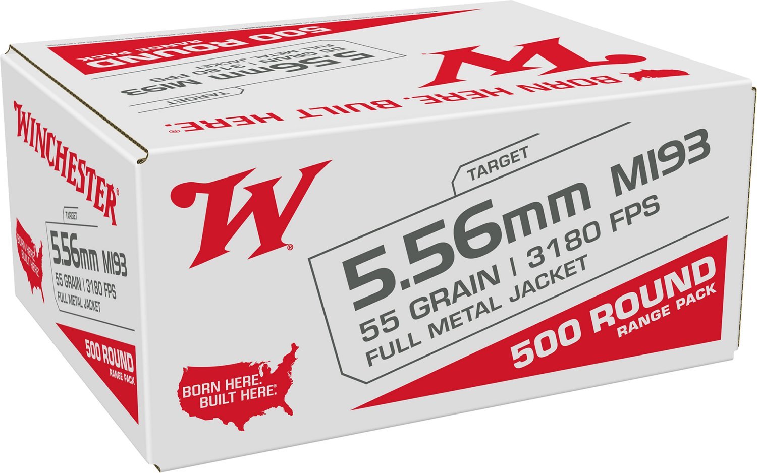 Winchester USA 5.56mm 55-Grain FMJ Ammunition - 500 Rounds Winchester USA 5.56mm 55-Grain FMJ Ammunition - 500 Rounds