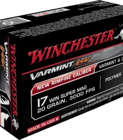 Winchester Varmint HV .17 WSM 20-Grain Rimfire Rifle Ammunition - 50 Rounds